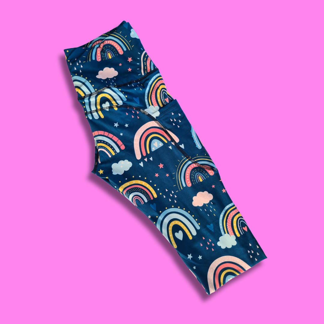 Blue Rainbow Leggings