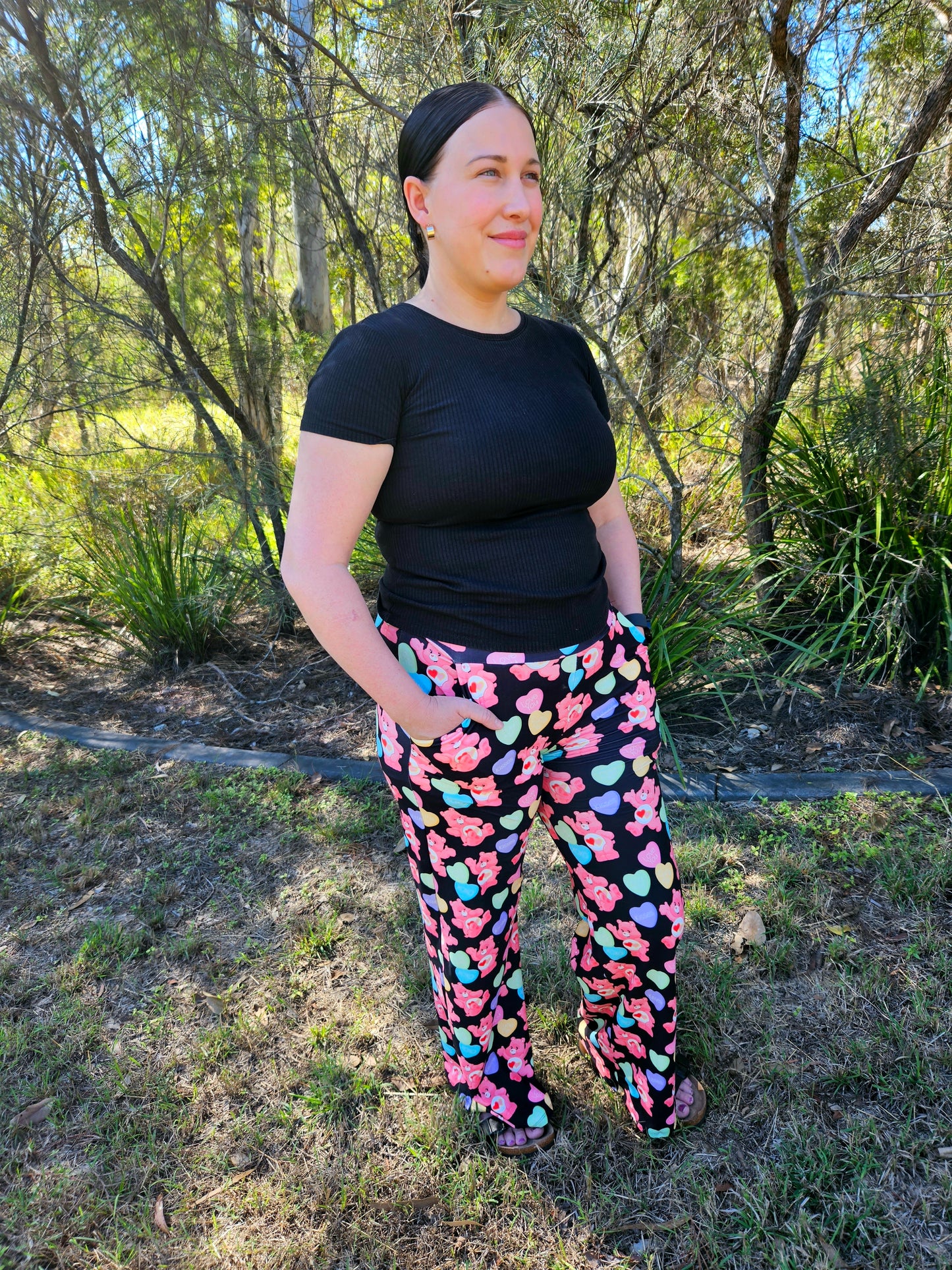 Candy Bears Lounge Pants (Yoga Band) w/ Pockets