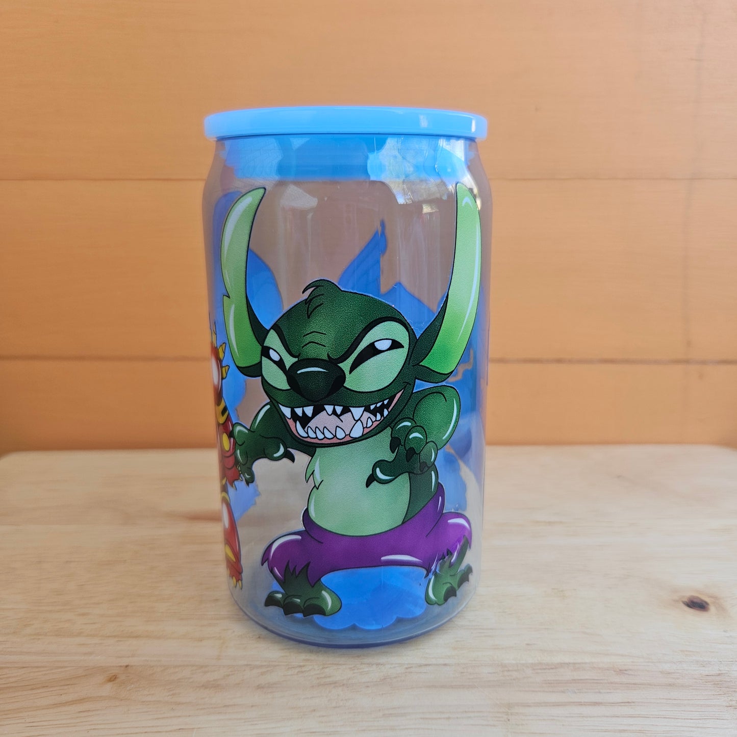 Avengers Stitch Blue Plastic Tumbler