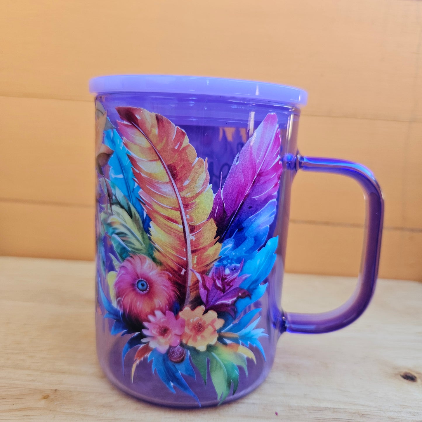 Follow Your Dreams Purple Glass Mug - 16oz