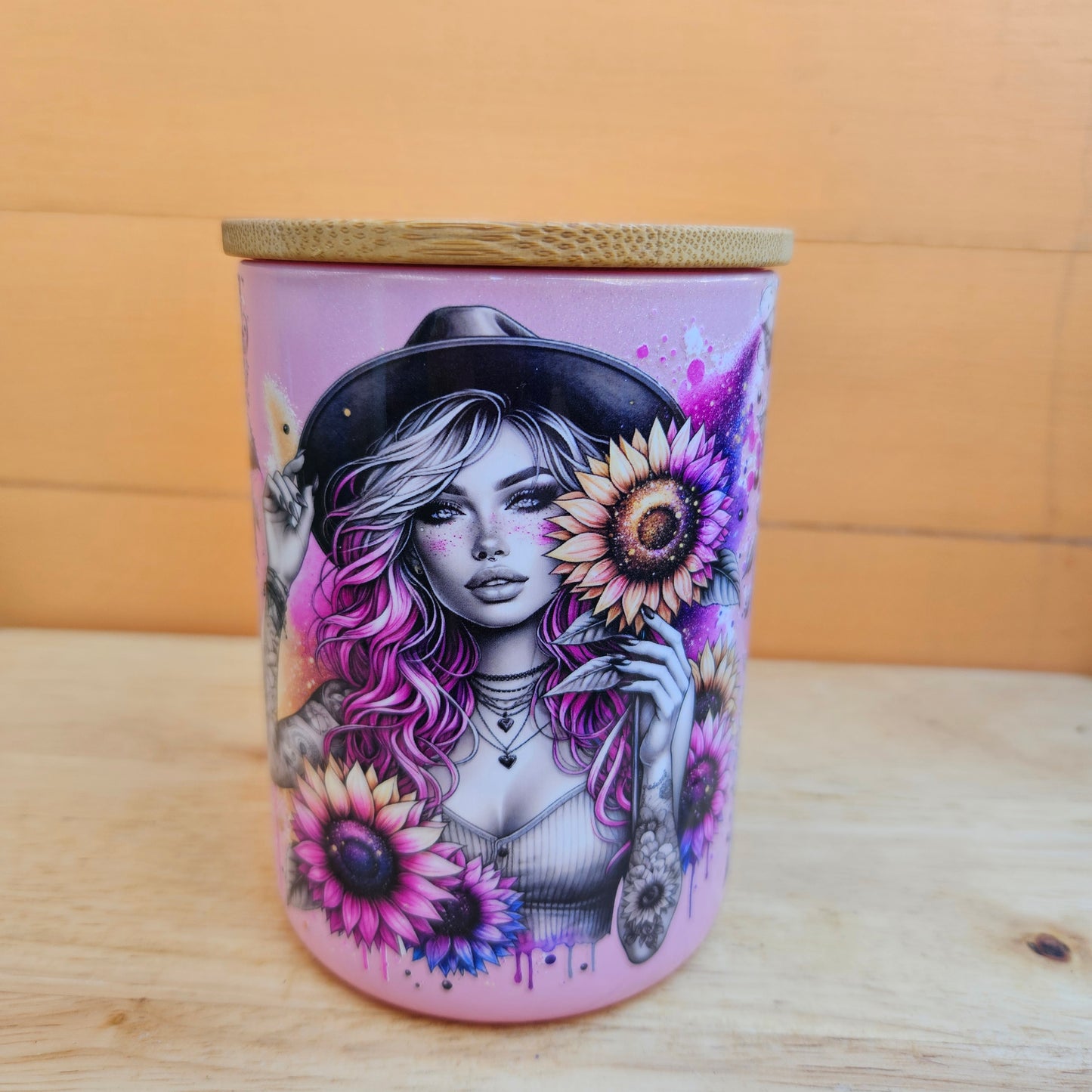 She Overcame Pink Shimmer Glass Mug - 16oz