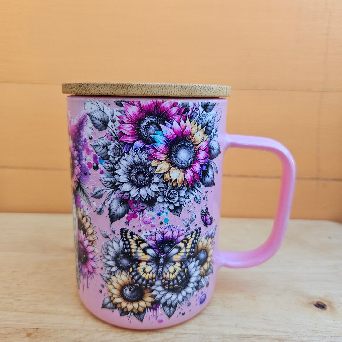 She Overcame Pink Shimmer Glass Mug - 16oz