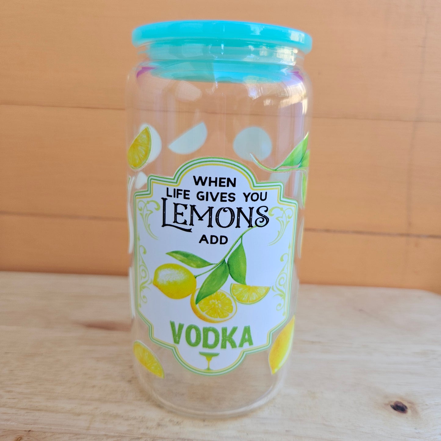 Add Vodka Clear Glass Tumbler - 16oz