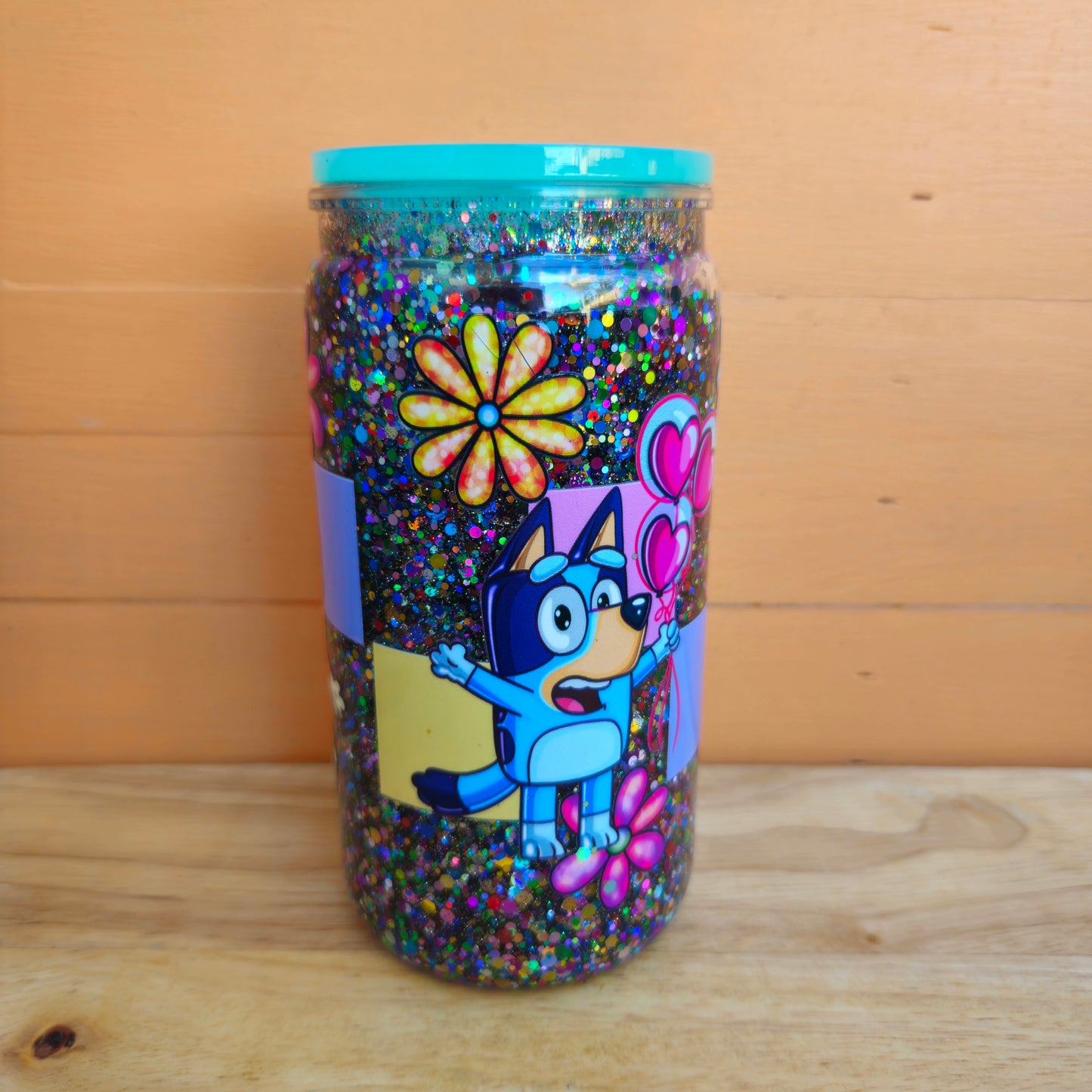 Bluey Hearts Snow Globe Tumbler - 16oz
