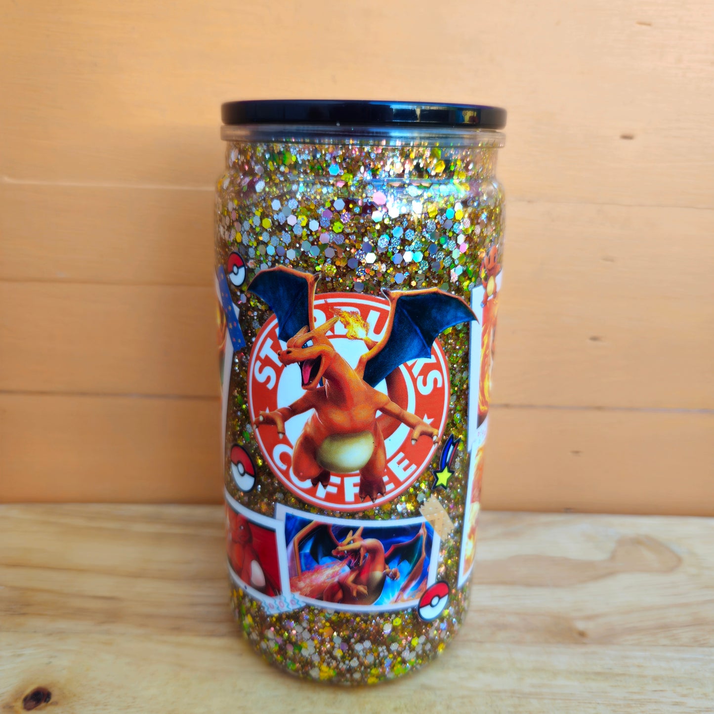 Fire P0kemon Snow Globe Tumbler - 16oz