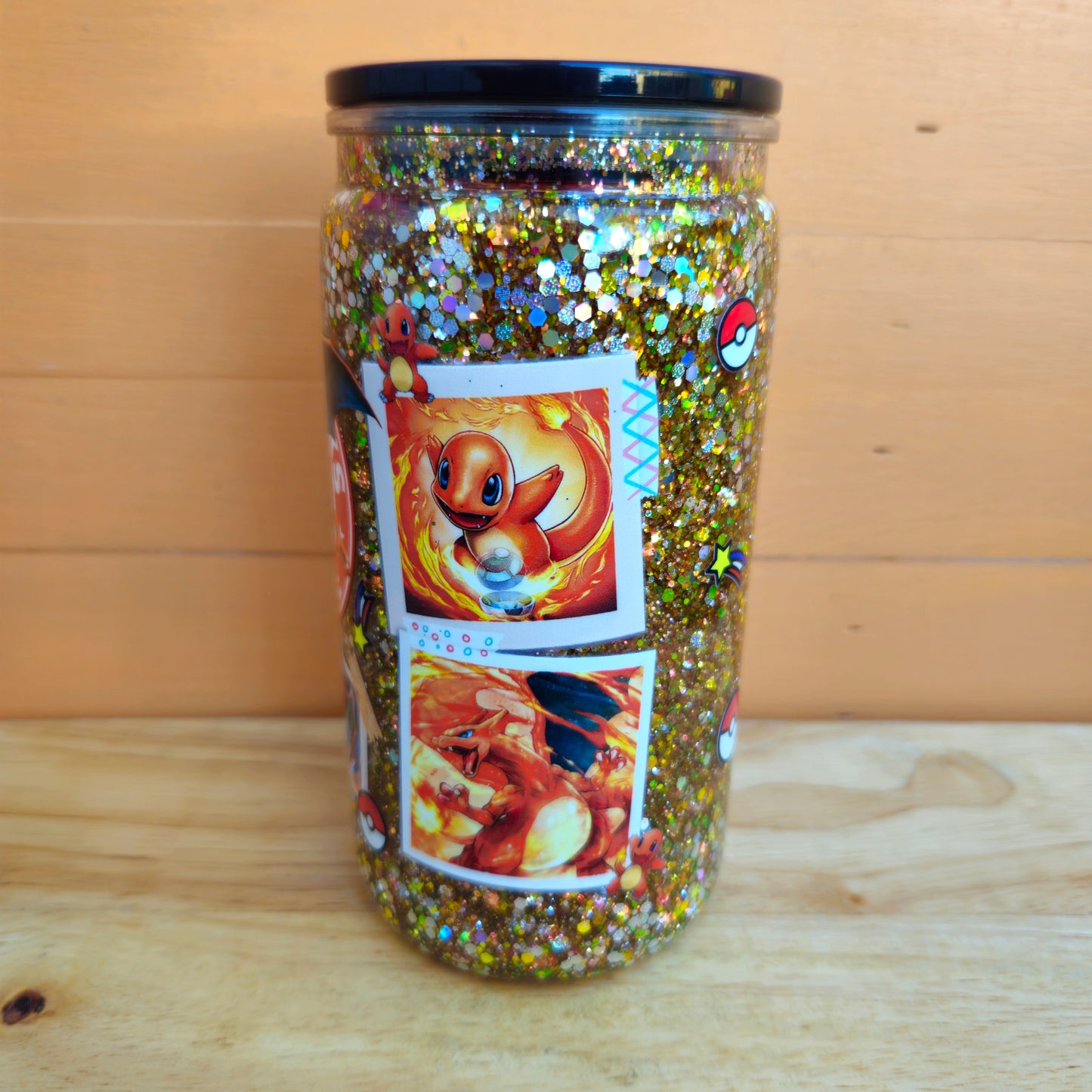 Fire P0kemon Snow Globe Tumbler - 16oz