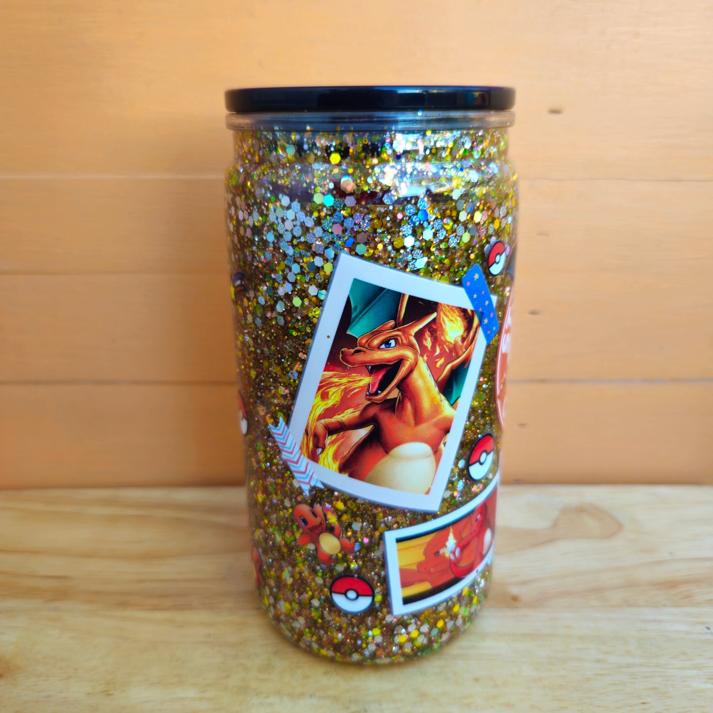 Fire P0kemon Snow Globe Tumbler - 16oz