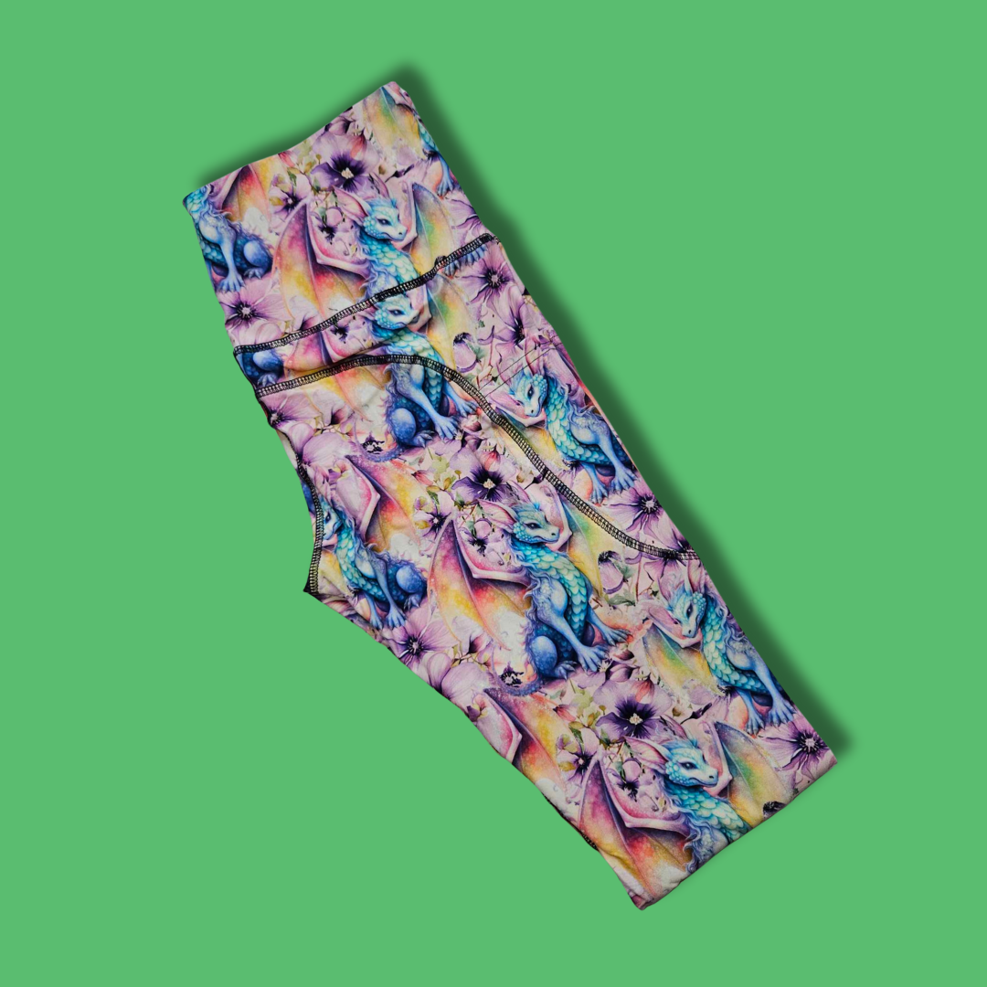 Pastel Dragons w/ Pockets Capris