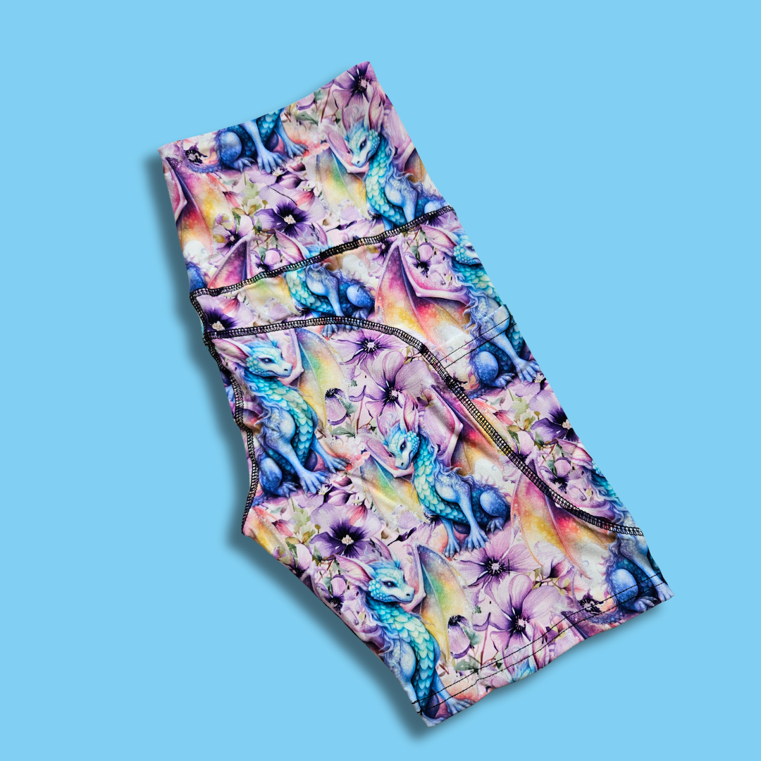Pastel Dragons Pockets Bike Shorts