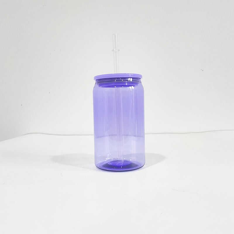 Coloured plastic can cup with matching lids - 16oz *IN STOCK*