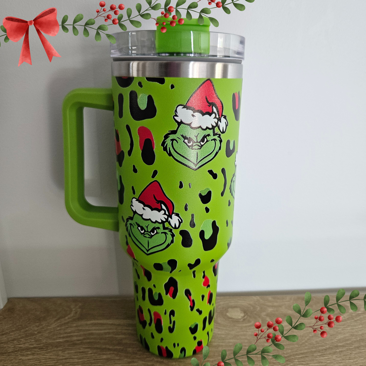 Grinch Cheetah 40oz Tumbler