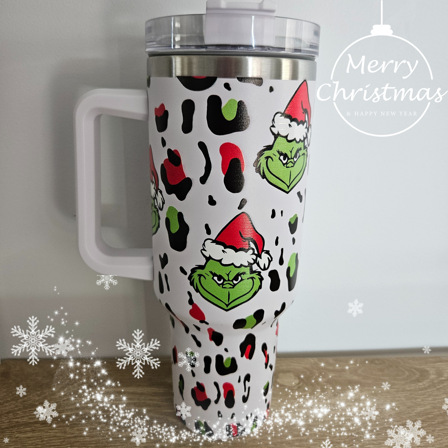 Grinch Cheetah 40oz Tumbler