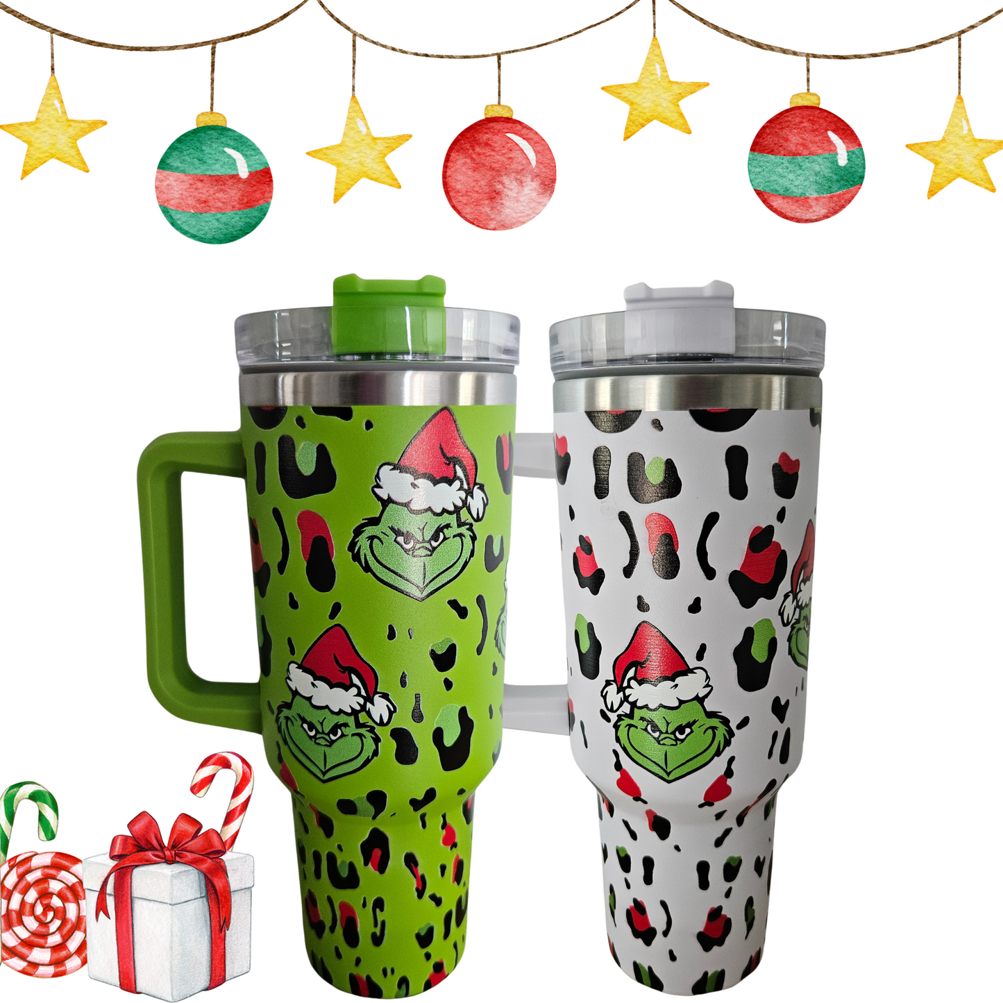 Grinch Cheetah 40oz Tumbler