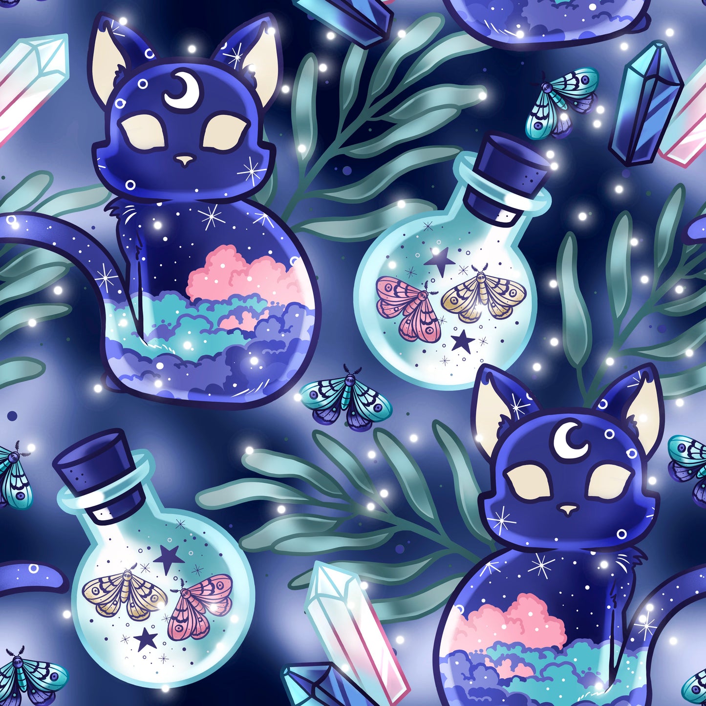 Magic Cat Bike Shorts