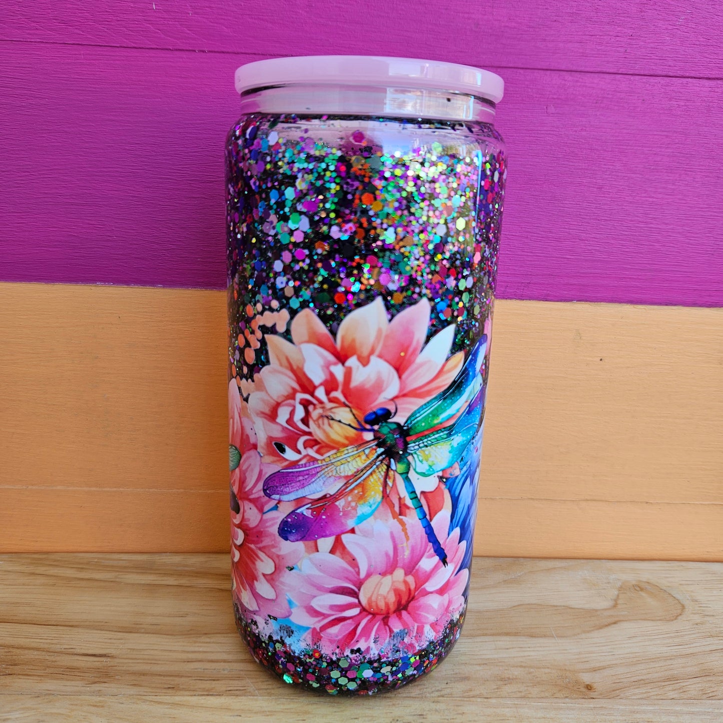 Dragonfly Snow Globe Tumbler