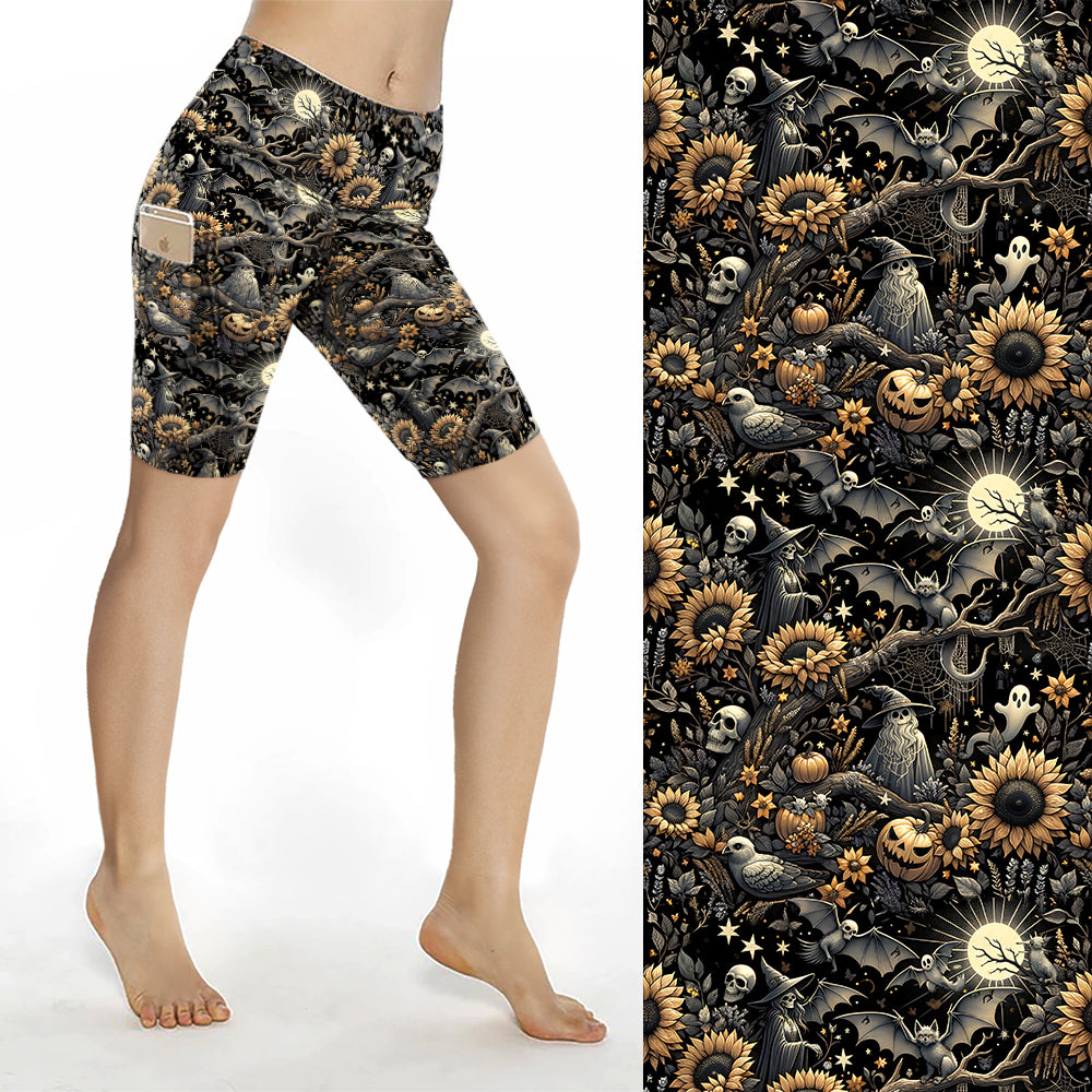 Halloween Garden Bike Shorts
