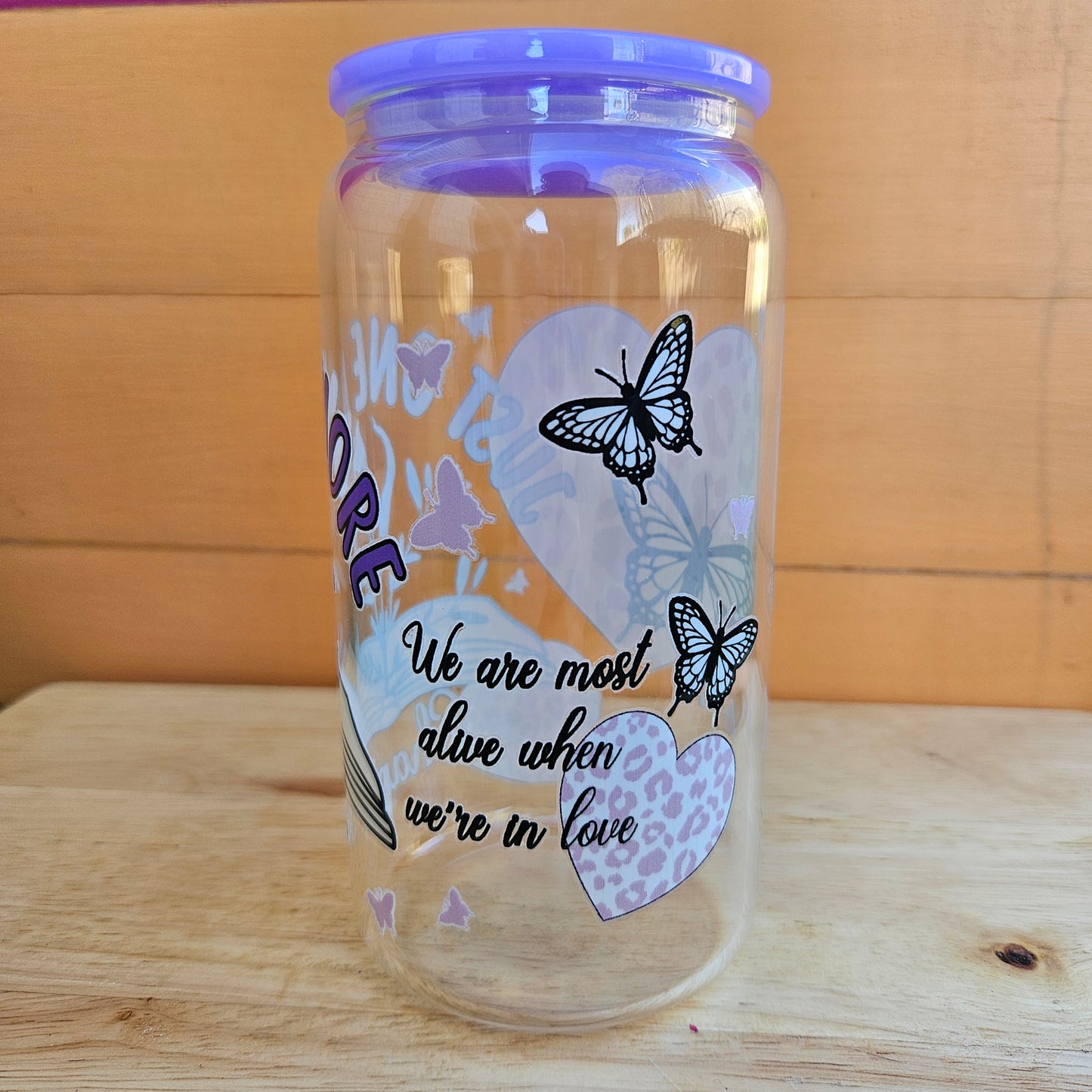 Just One More Clear Glass Tumbler - 16oz