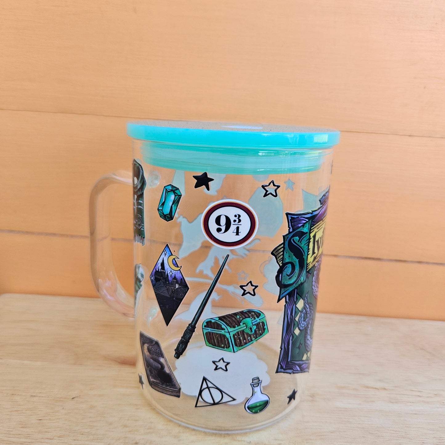 $lytherin Glass Mug Tumbler