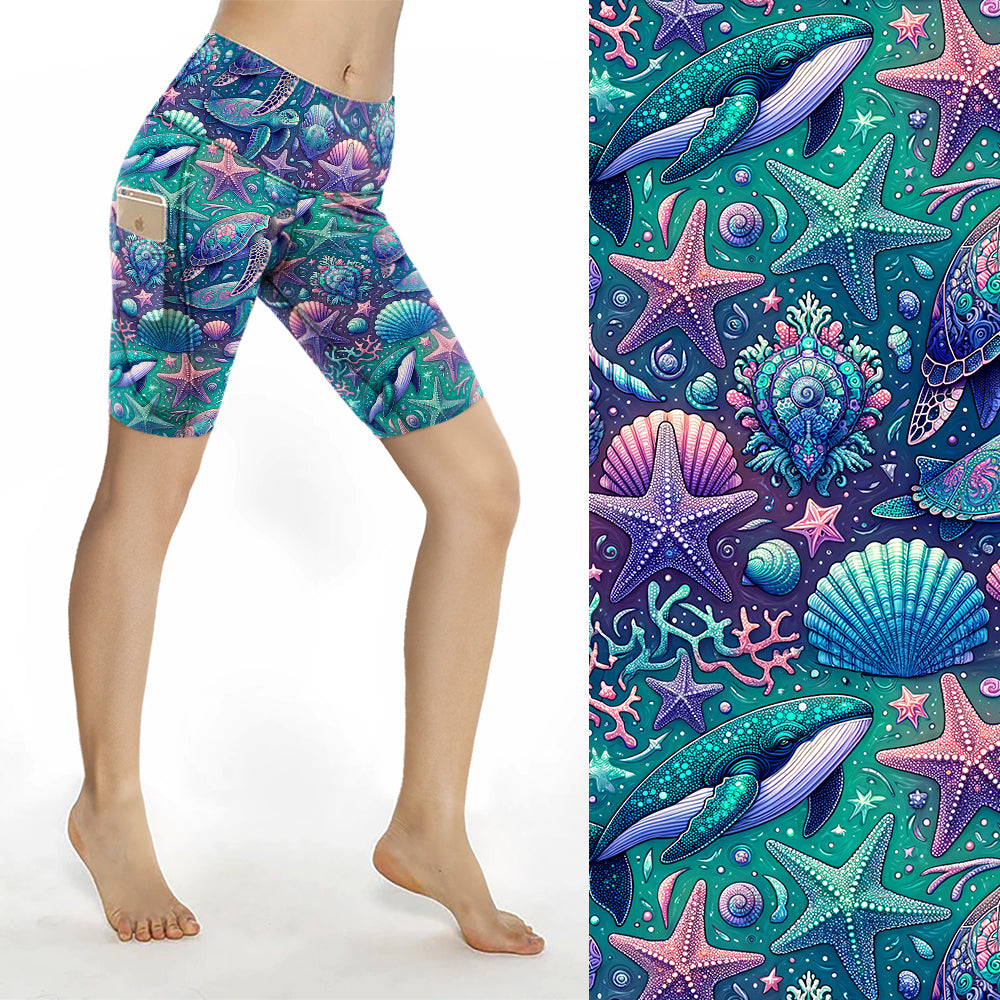 Sea Life Bike Shorts