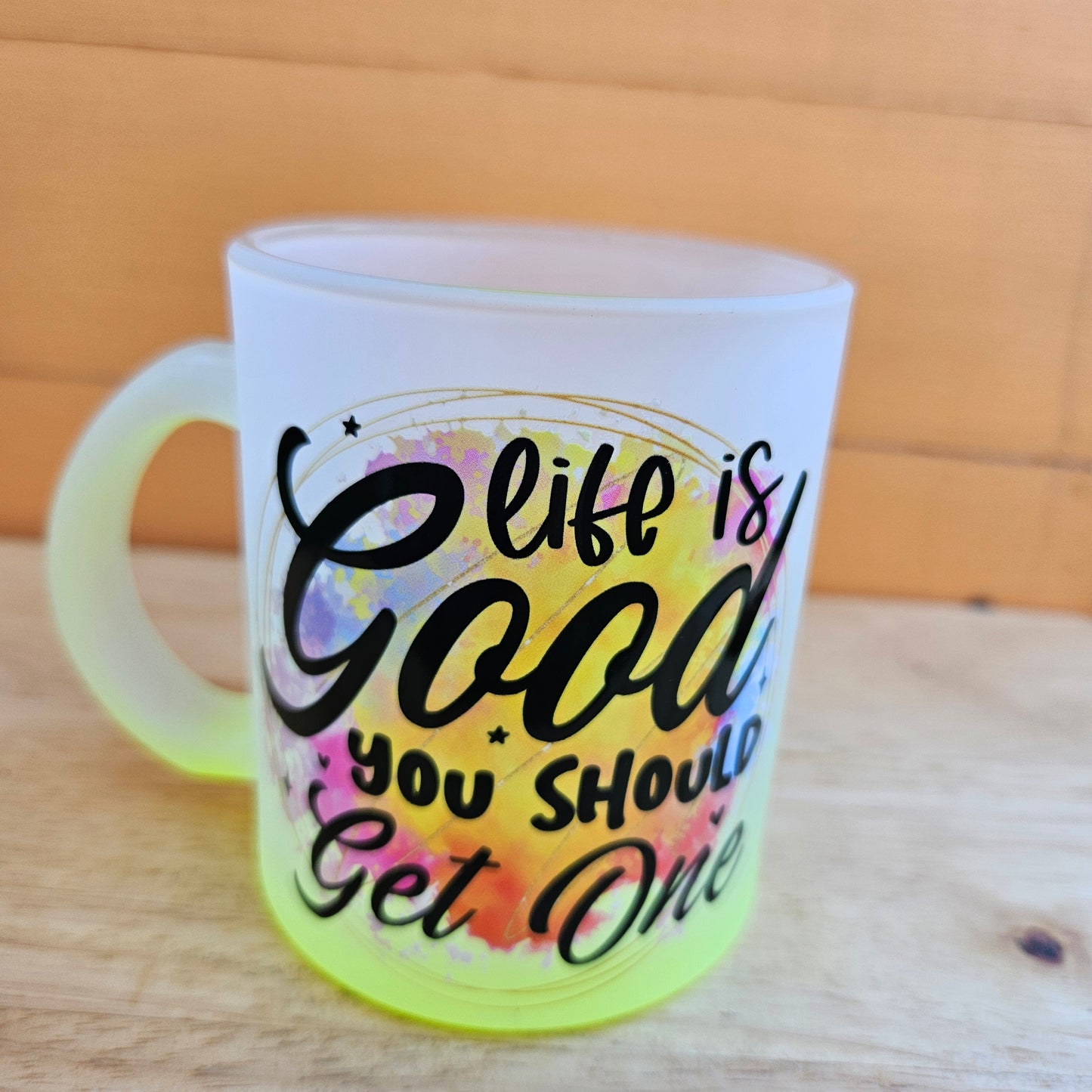 Ombre Coloured Glass Mugs - 11oz (325ml)