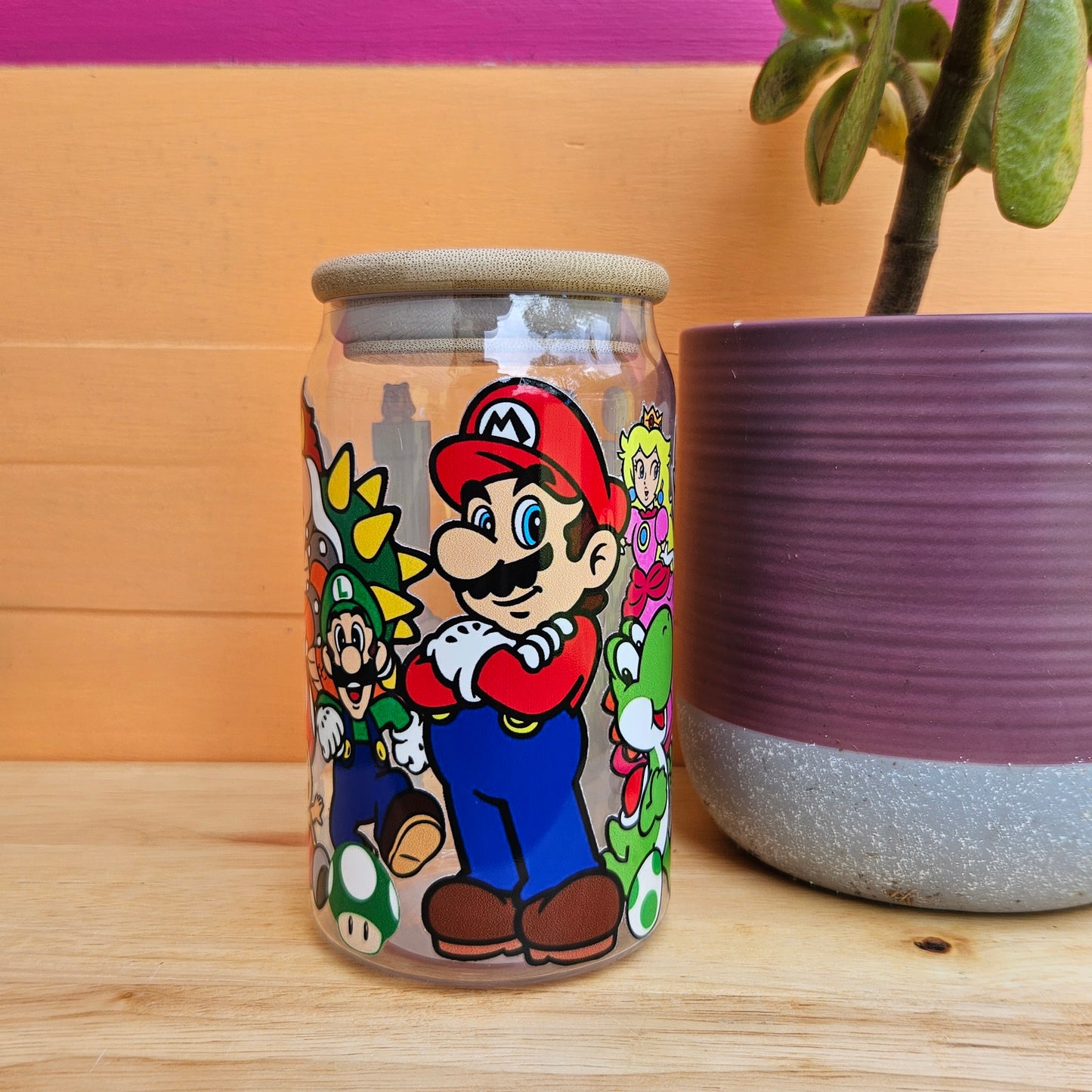 Mario Plastic Can Cup - 16oz