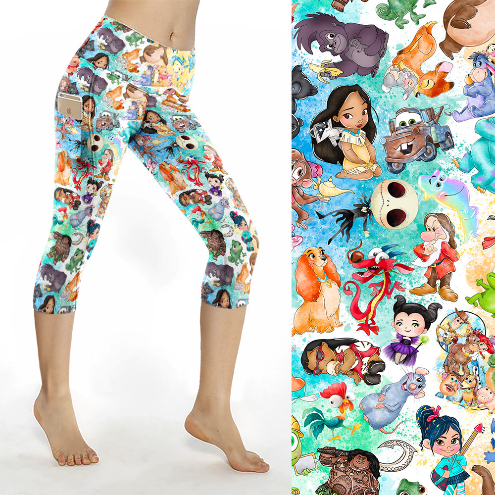 All The Characters Capri Leggings