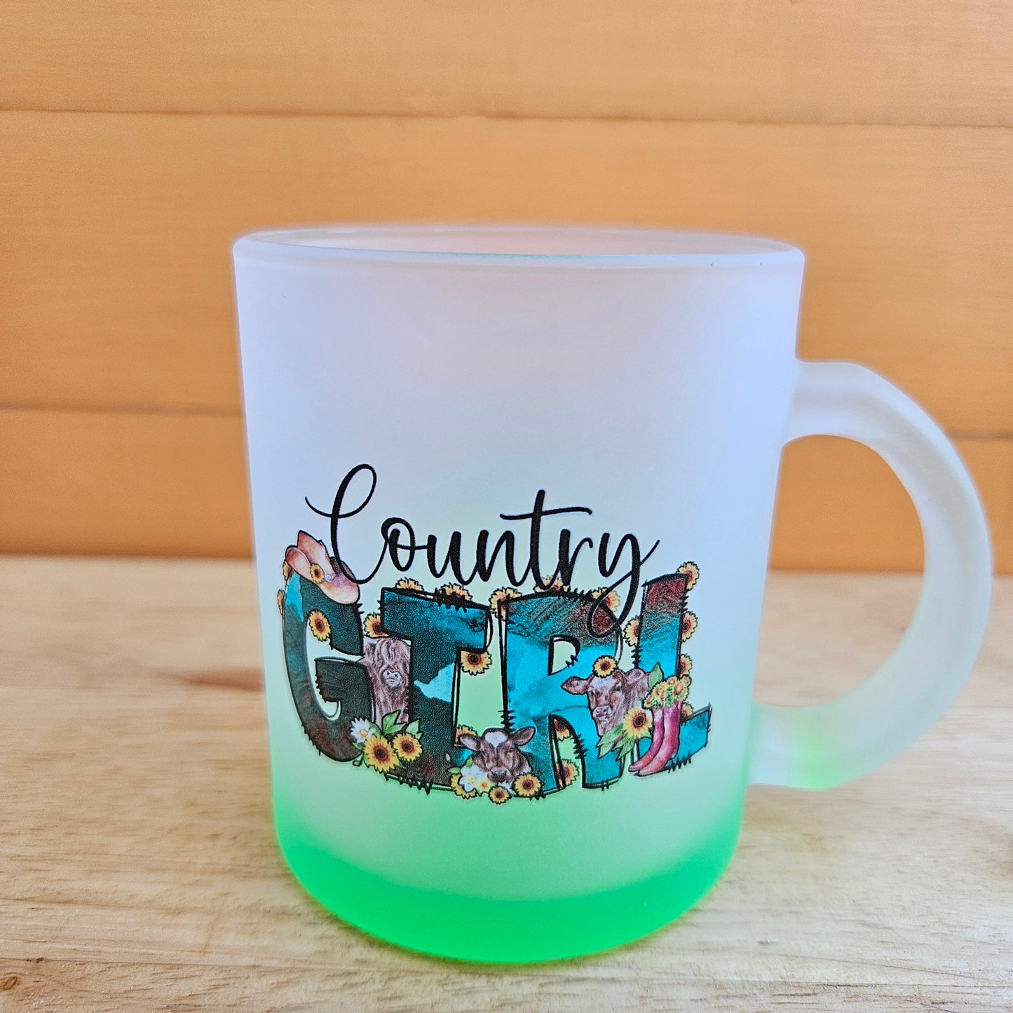Ombre Coloured Glass Mugs - 11oz (325ml)