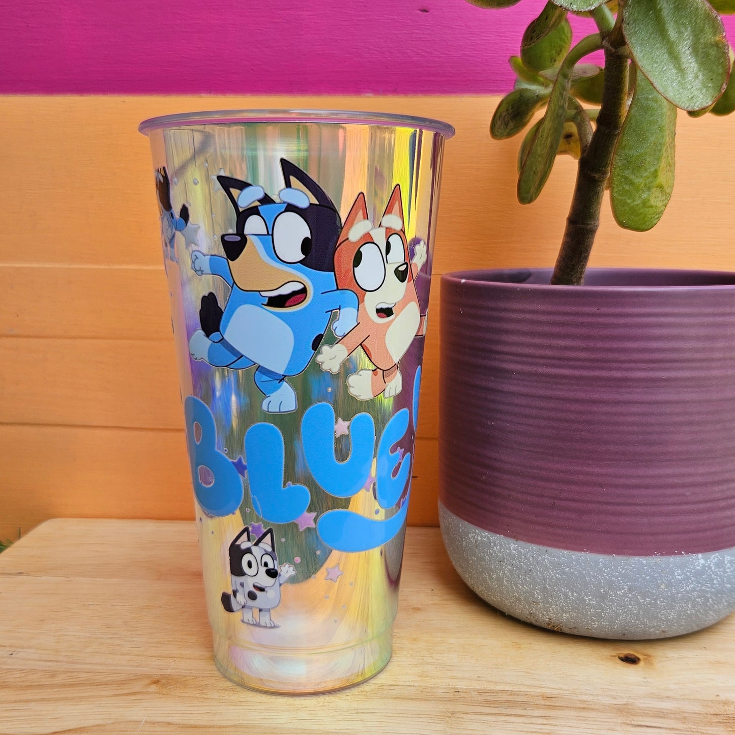 Bluey Iridescent Plastic Cup 24oz