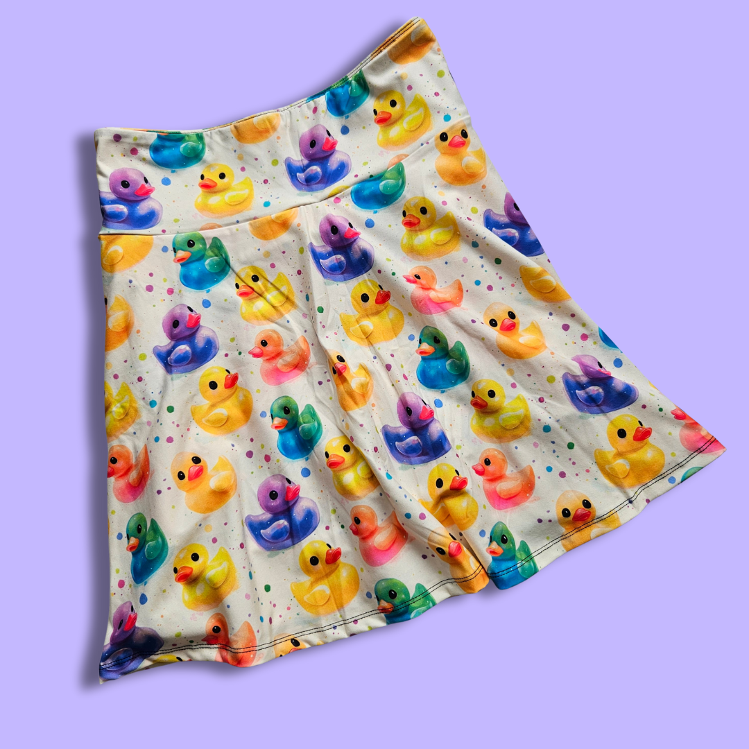Rainbow Duckies Skort
