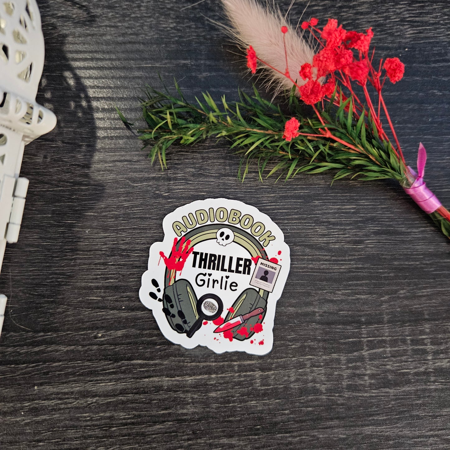 Audiobook Thriller Girlie Sticker