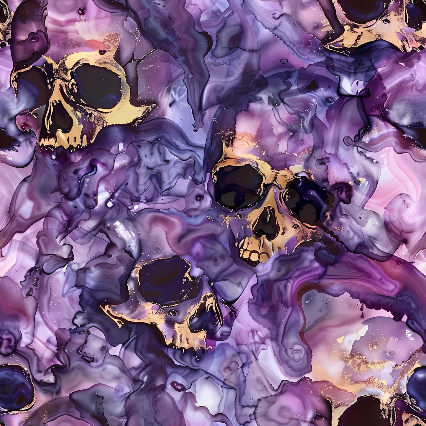 Purple Haze Skulls Capri