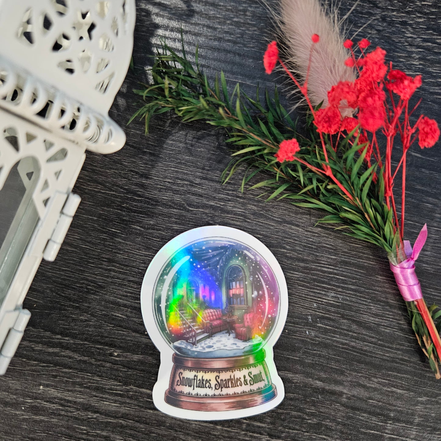 Holographic Snow Smut Sticker