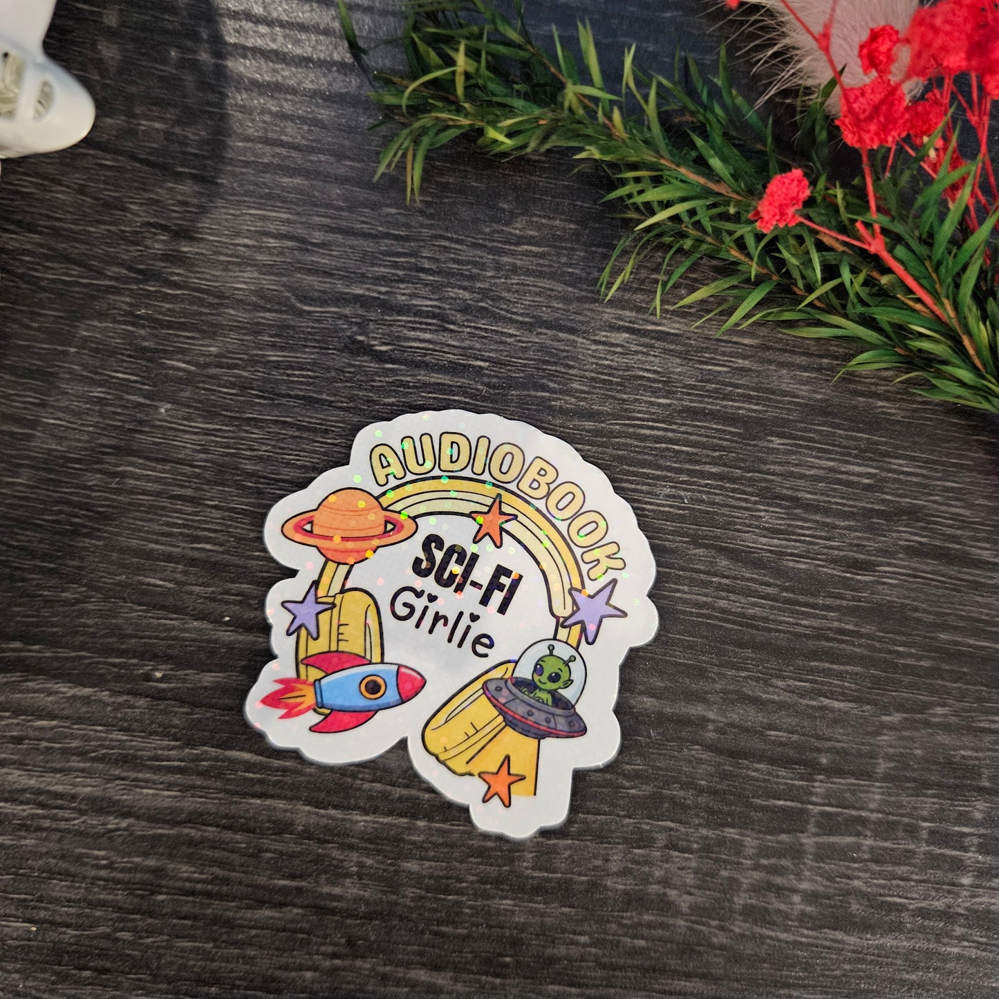 Audiobook Sci-Fi Girlie Sticker