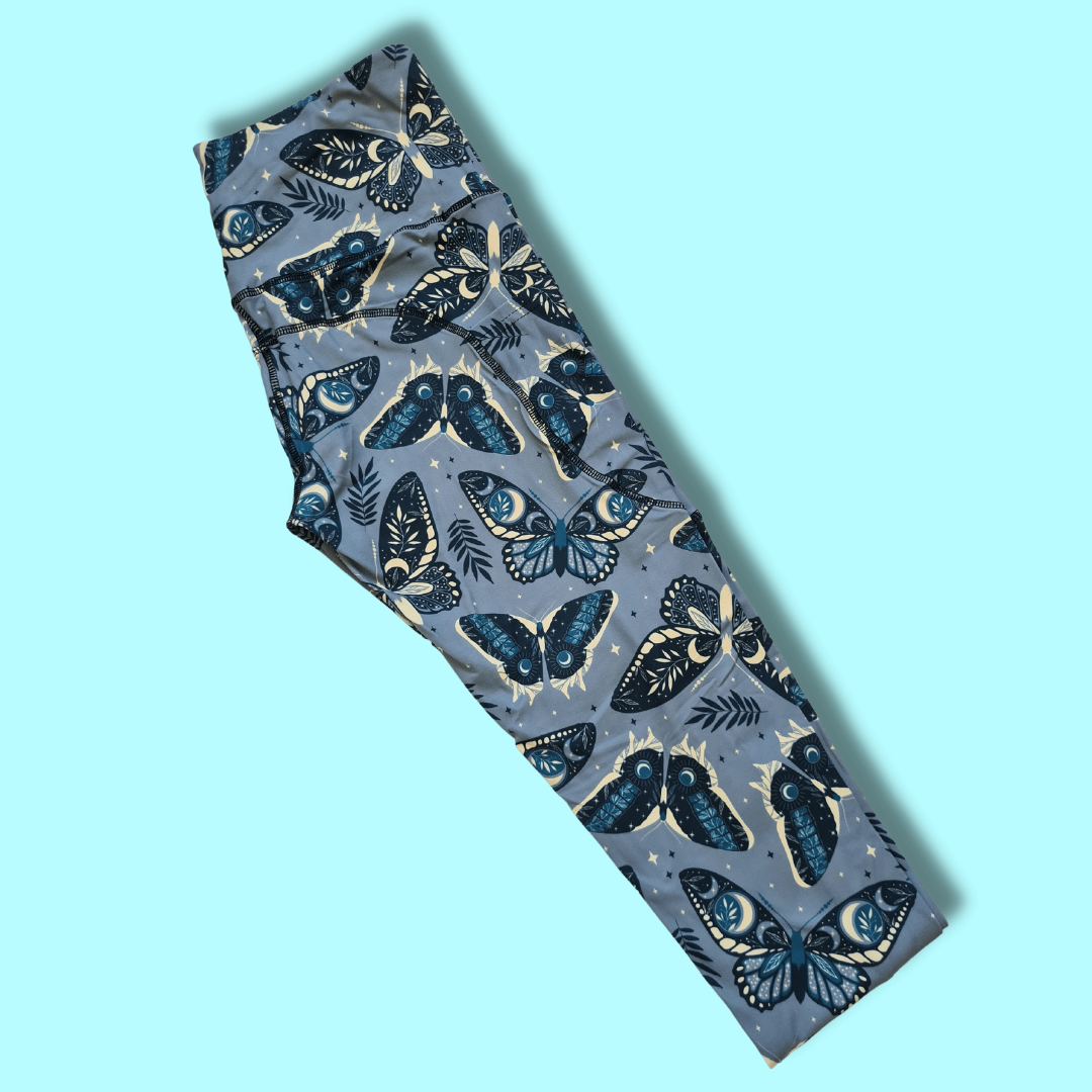 Mighty Moths Yoga Band Full Length w Pockets