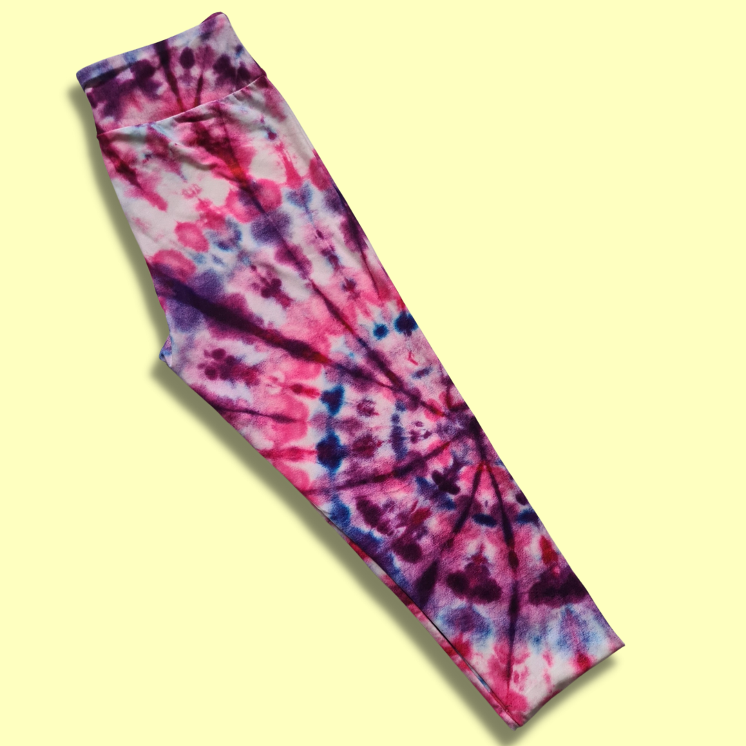 Pink Tie Dye Full Length Yoga Band