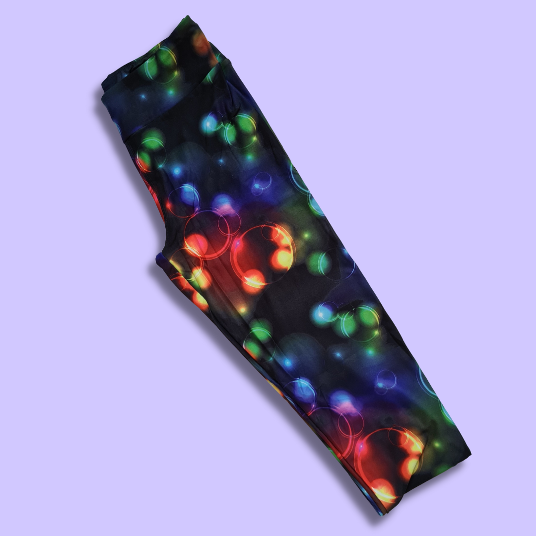 Rainbow Bubbles Yoga Band Full Length