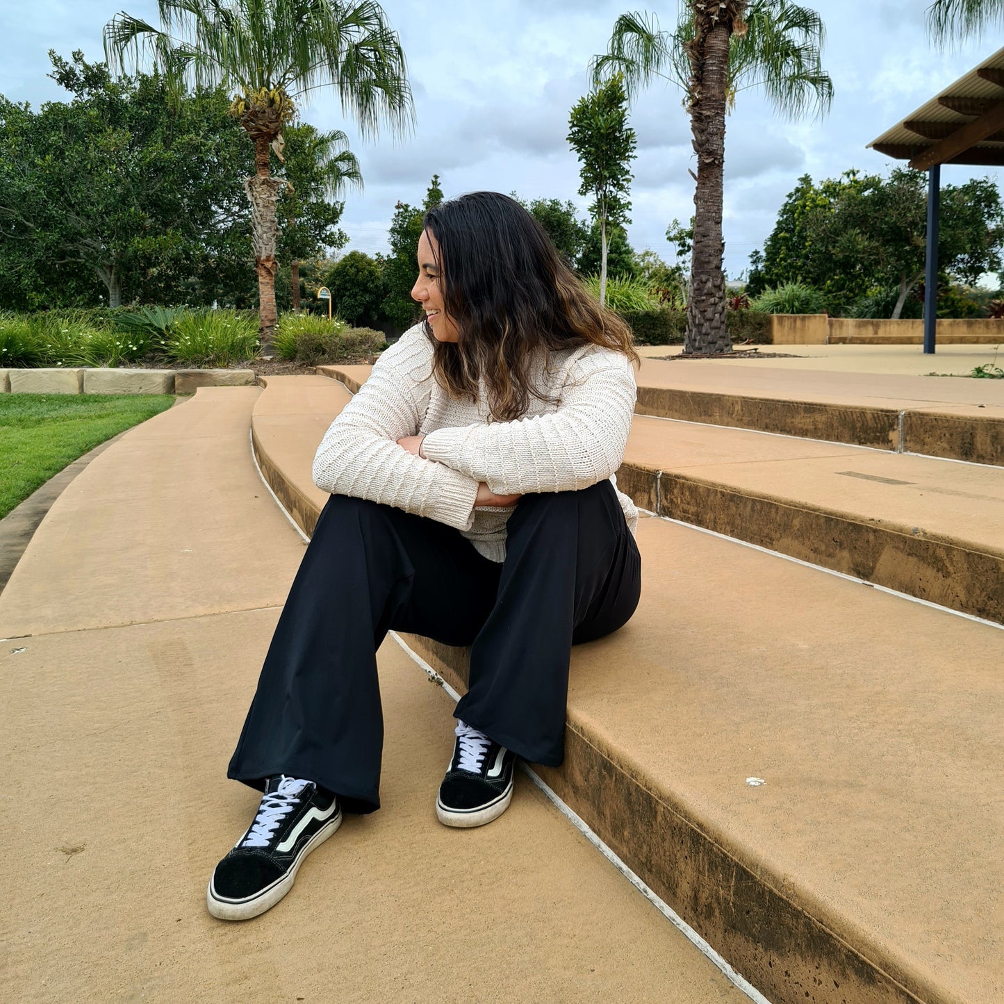 Black Lounge Pants (Yoga Band) w/ Pockets