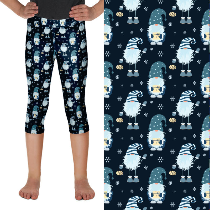 Blue Gnomes Christmas Toddler Leggings