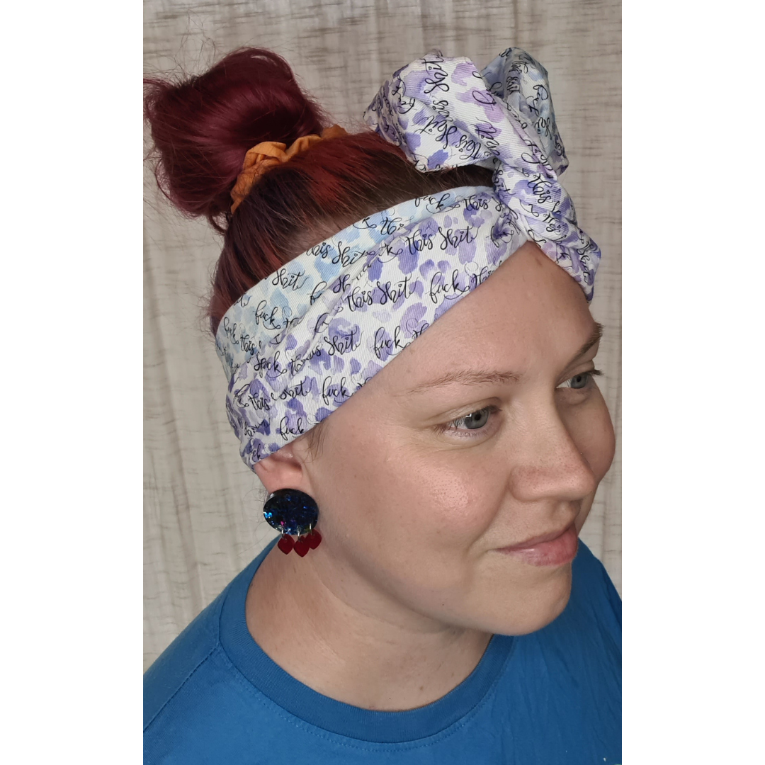 Purple F*ck This Sh*t Wire Headbands