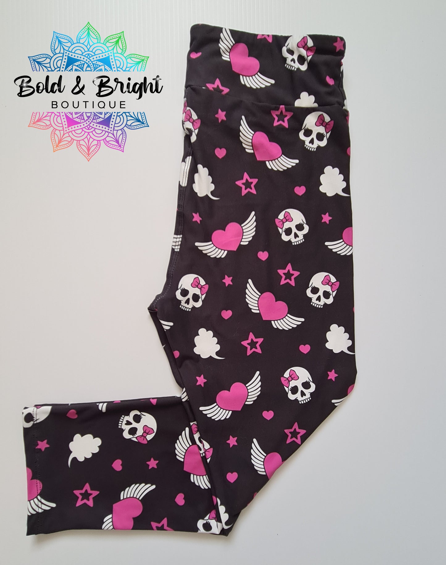 Girl Skull Yoga Band Capri