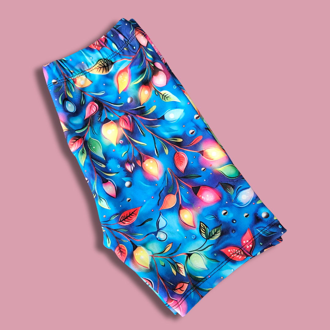 Tree Lights Kids Bike Shorts
