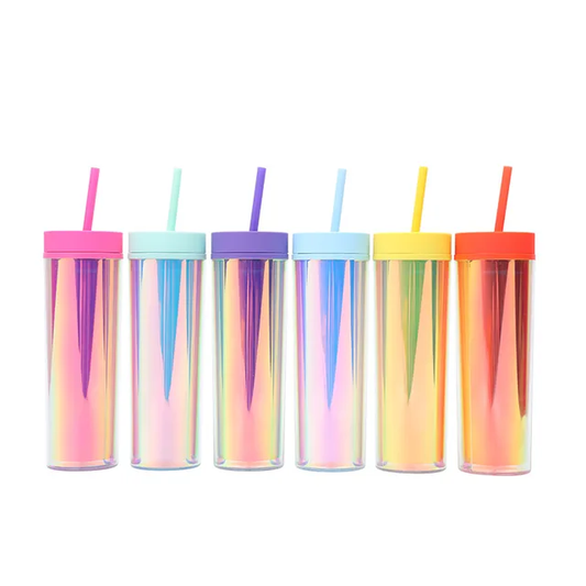 Iridescent Plastic Tumbler - 16oz