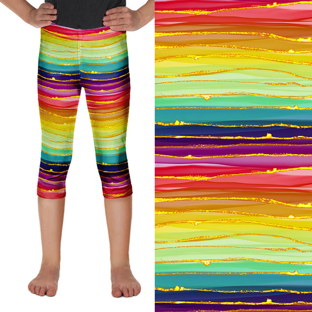 Rainbow Gold Kids Leggings