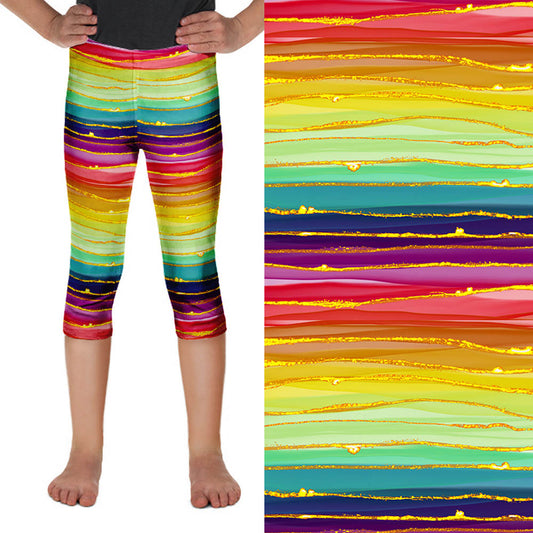 Rainbow Gold Kids Leggings