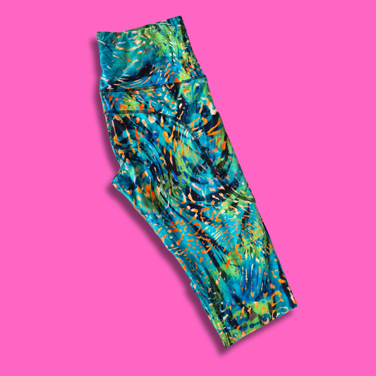 Green Animal Print Leggings