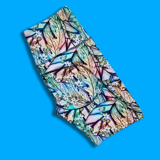 Rainbow Leaves Bike Shorts