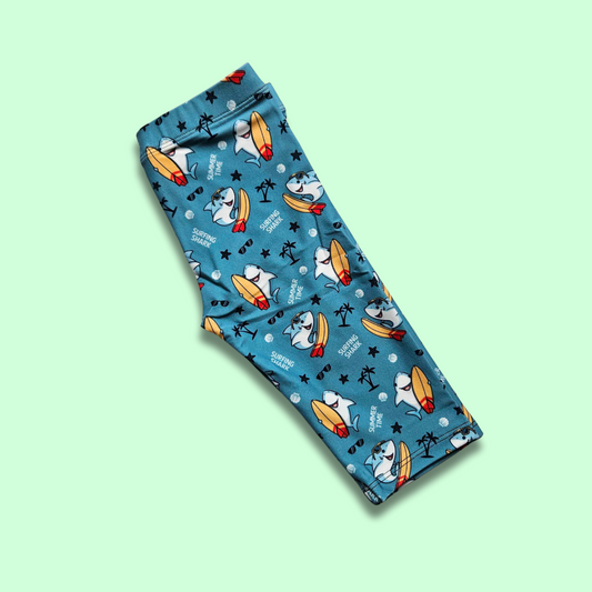 Shark Summer time Kids Leggings