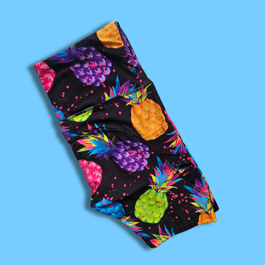Bright Pineapples Bike Shorts