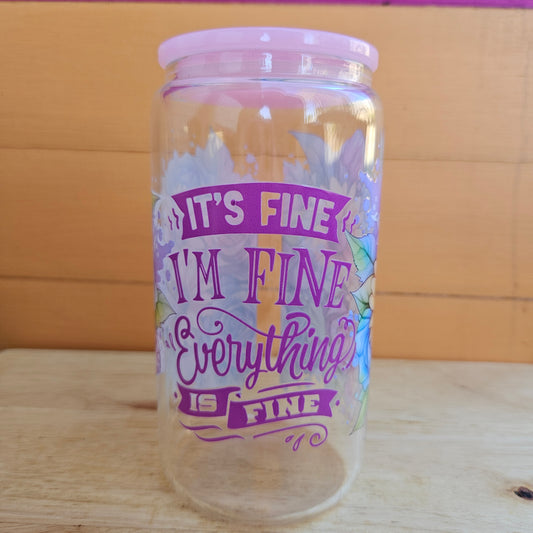 It's Fine Clear Glass Tumbler - 16oz