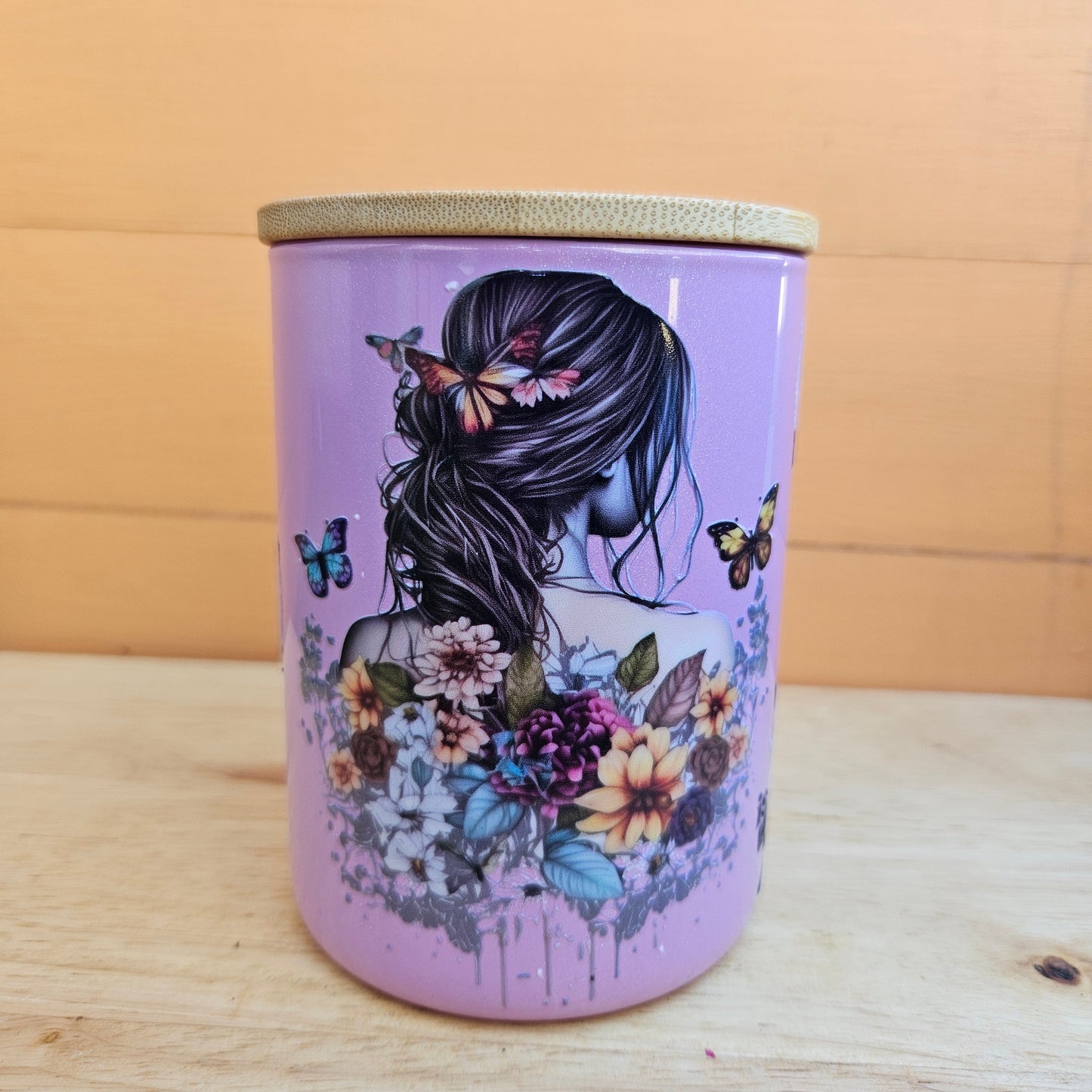You Are Enough Purple Shimmer Glass Mug - 16oz